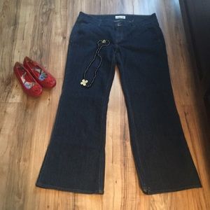 Old Navy Dark Wash Wide Leg Trouser Jean
